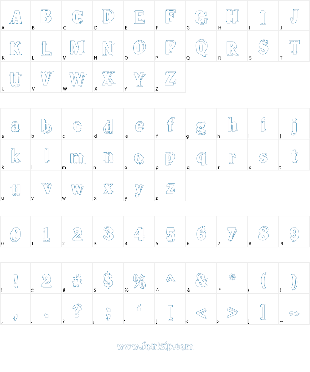 Frangia Font Character